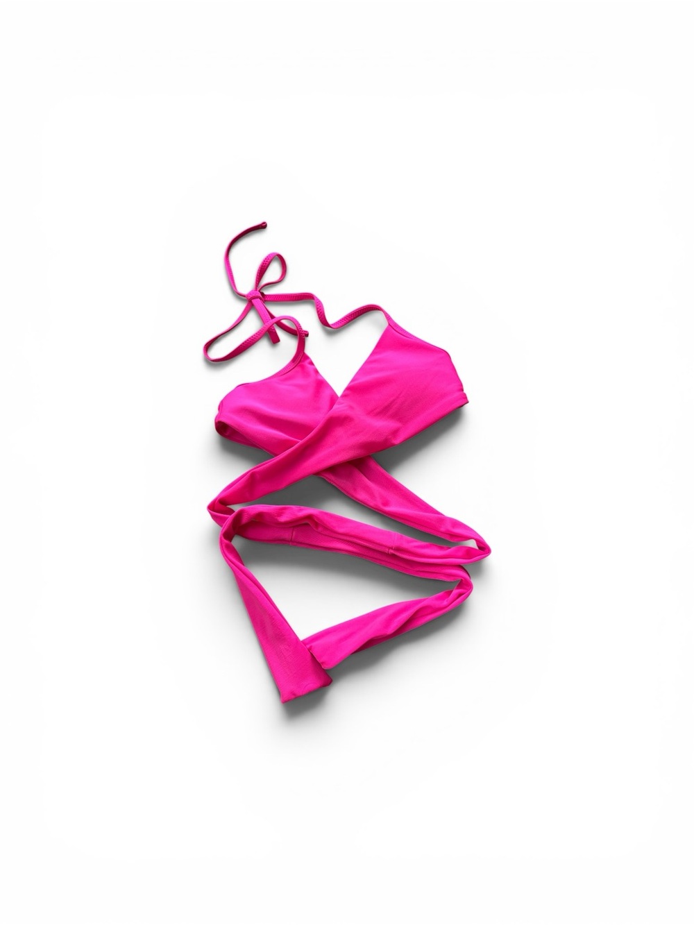 Aerie wrap around bikini top hot pink